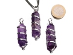 Amethyst Doppelender mit Spirale