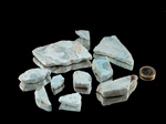 Larimar Rohsteine vorgeschnitten - 0,1 kg