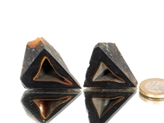 Polyhedroid Achat - 1 Paar