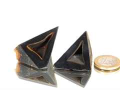 Polyhedroid Achat - 1 Paar