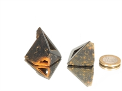 Polyhedroid Achat - 1 Paar