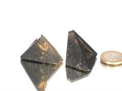 Polyhedroid Achat - 1 Paar