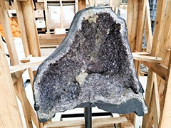 Amethystdrusen Paar XL auf Ständer