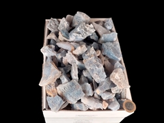 blauer Chalcedon Rohsteine Kristallisiert Lot