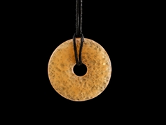 Orangencalcit Donut 40 mm