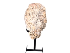 Chalcedon Kugeln Freiform auf Metallsockel