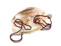 Granat Kugelkette - mini Kugeln