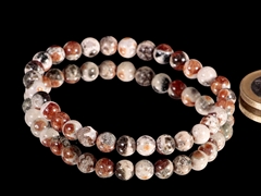 Granat in Wollastonit Kugelarmband 6 mm