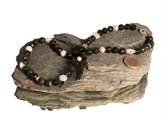 Jadeit-Perlen Halskette