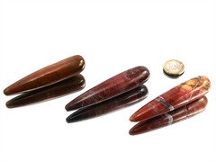 Jaspis rot rund Massagekristall / Massagegriffl