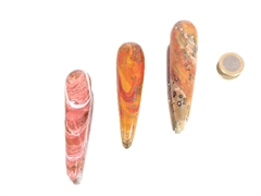 Jaspis rot rund Massagekristall / Massagegriffl