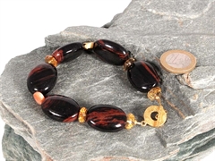 Mahagoni Obsidian Armband
