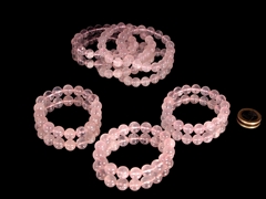 Rosenquarz Kugelarmband 10 mm