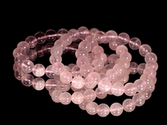Rosenquarz Kugelarmband 10 mm