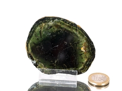 Turmalin Scheibe - grün mit Dreieck