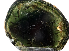 Turmalin Scheibe - grün mit Dreieck