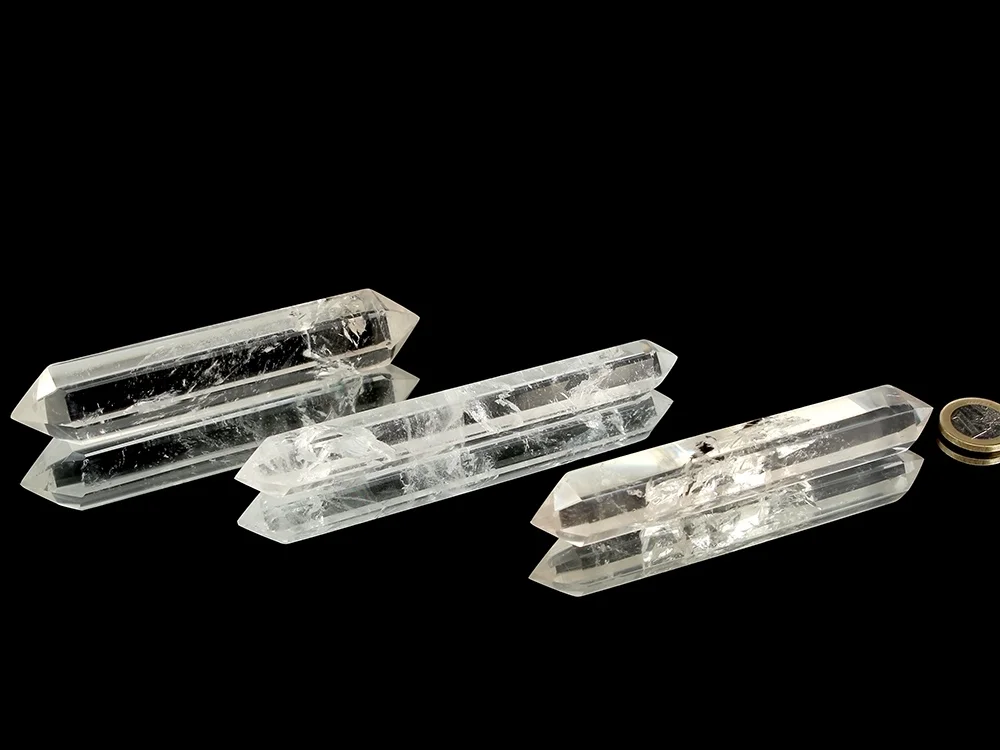 Doppelender Bergkristall ca. 10,5 - 11,5 cm geschliffen