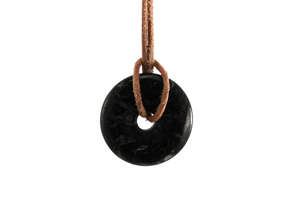 Turmalin schwarz Donut 30 mm (Schörl)