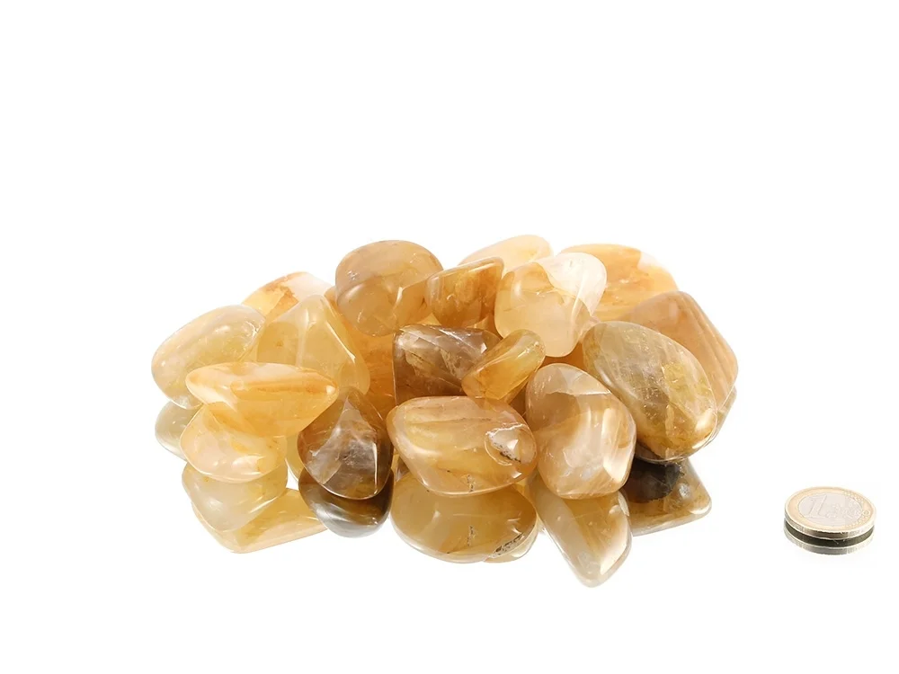 Quarz Gelb - golden quartz Trommelsteine 0,5 kg