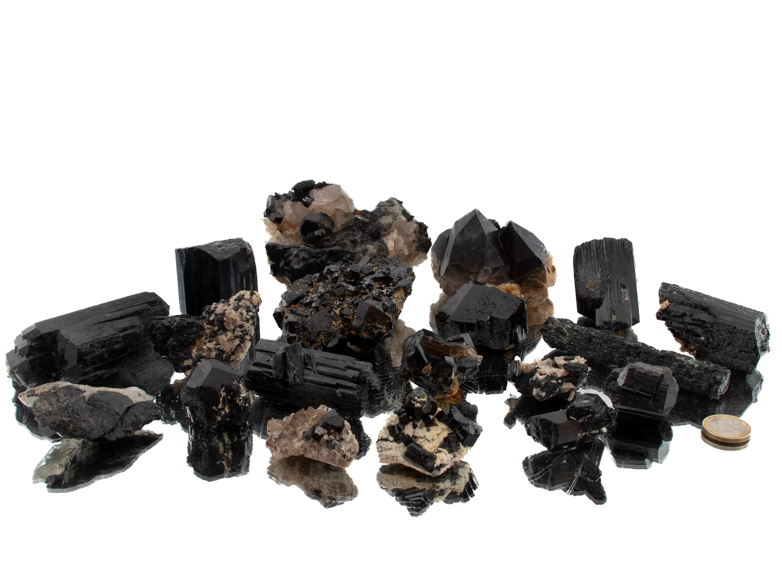 Turmalin schwarz Namibia Kristalle Lot