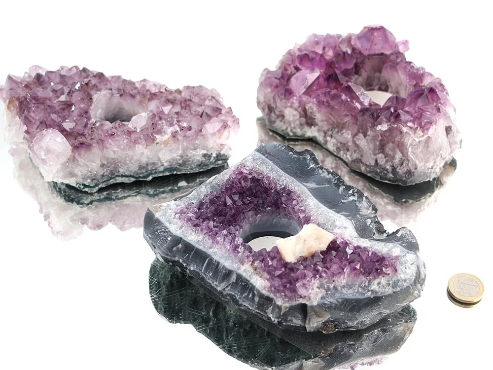 Amethyst Kristalldrusen Teelicht