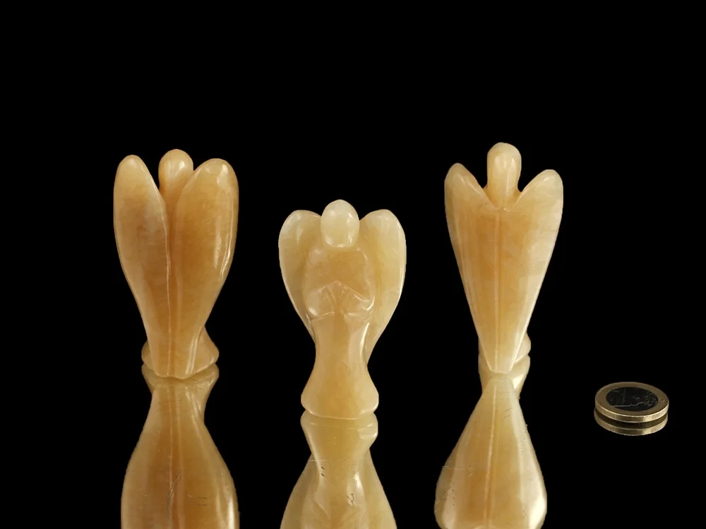 Orangencalcit Engel - 7,5 cm
