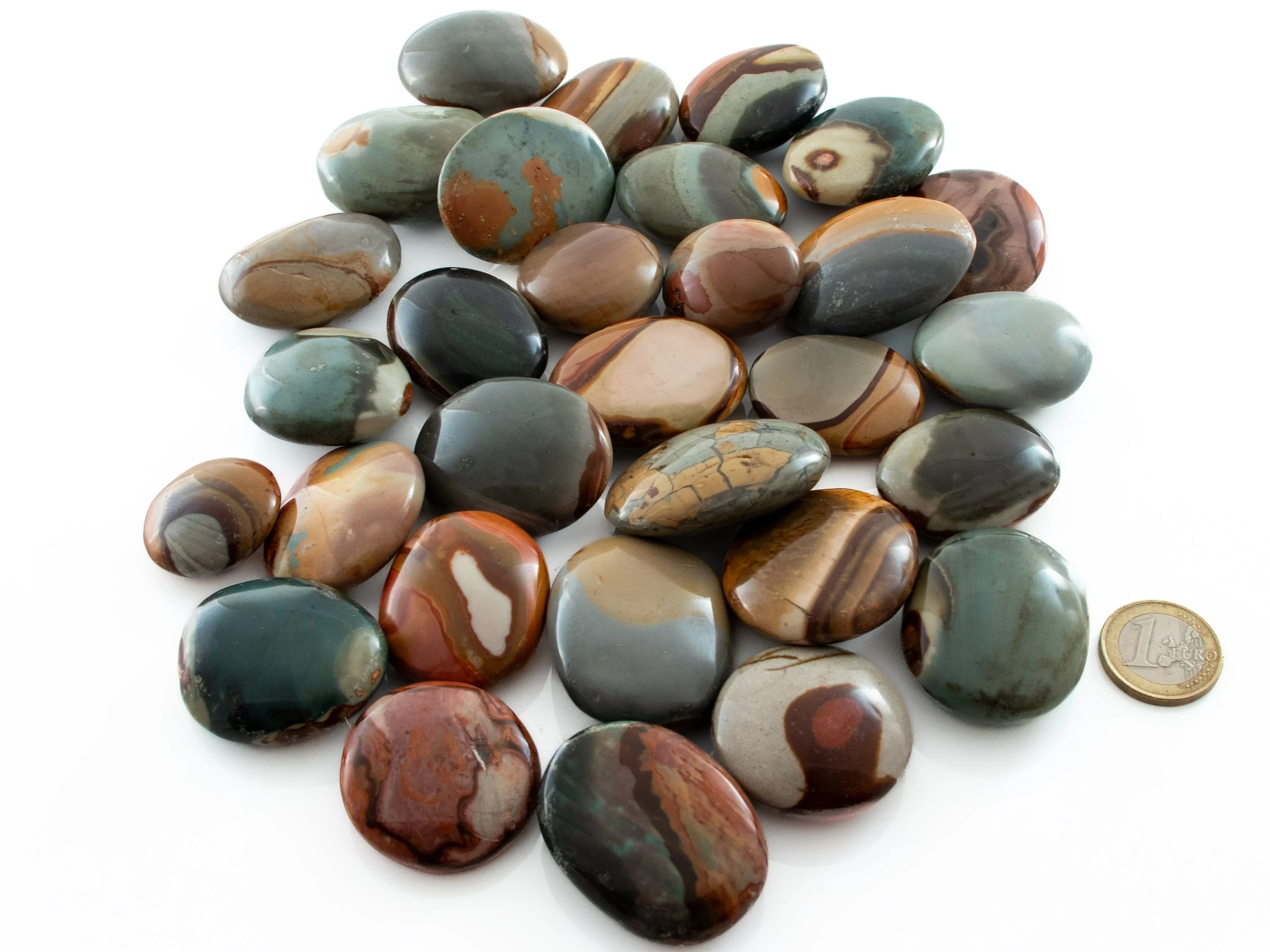 Polycromer Jaspis Taschensteine  - Restposten