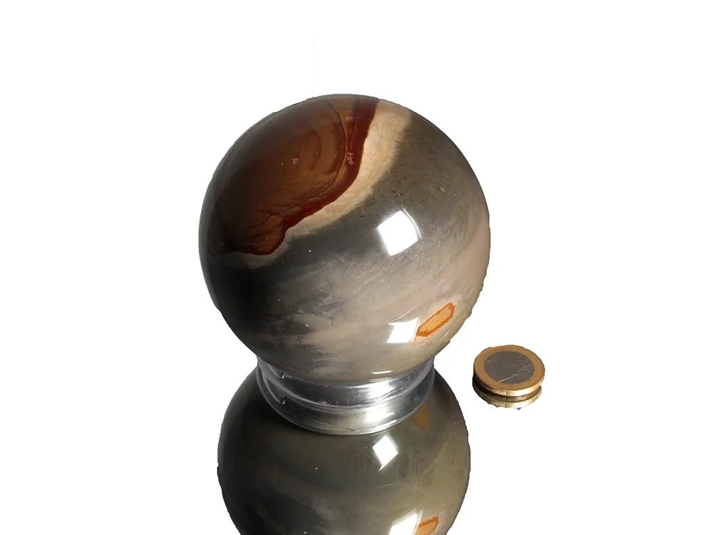 Polychromer Jaspis Kugel 8,6 cm