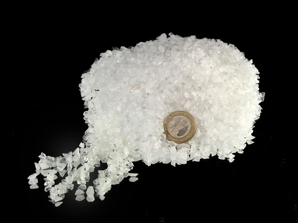 Bergkristall (Quarz) Rohstein Granulat - 1 kg
