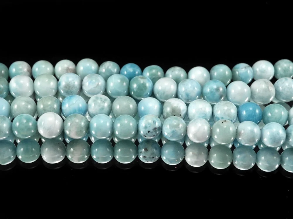 Larimar Kugelkettenstrang