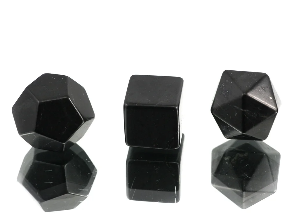 Platonische Körper Set - Schungit