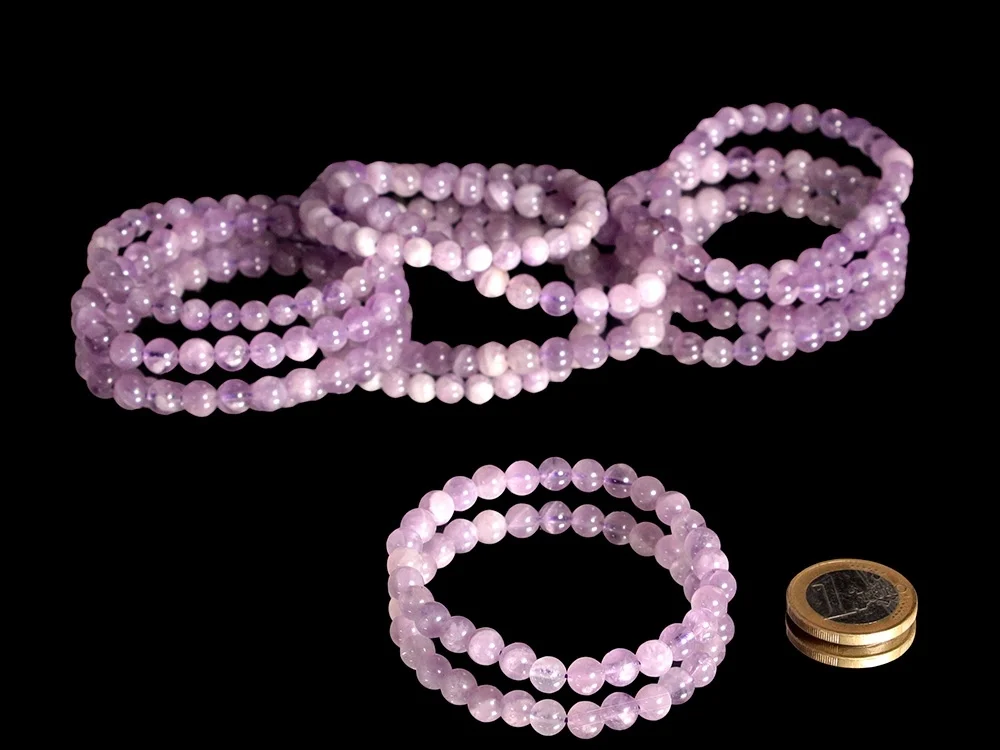 Amethyst (aus Deutschland) Kugelarmband 6,5 mm