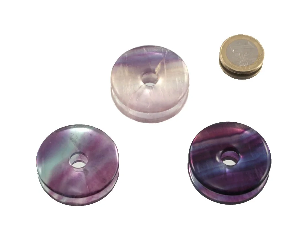 Regenbogenfluorit Donut 40 mm