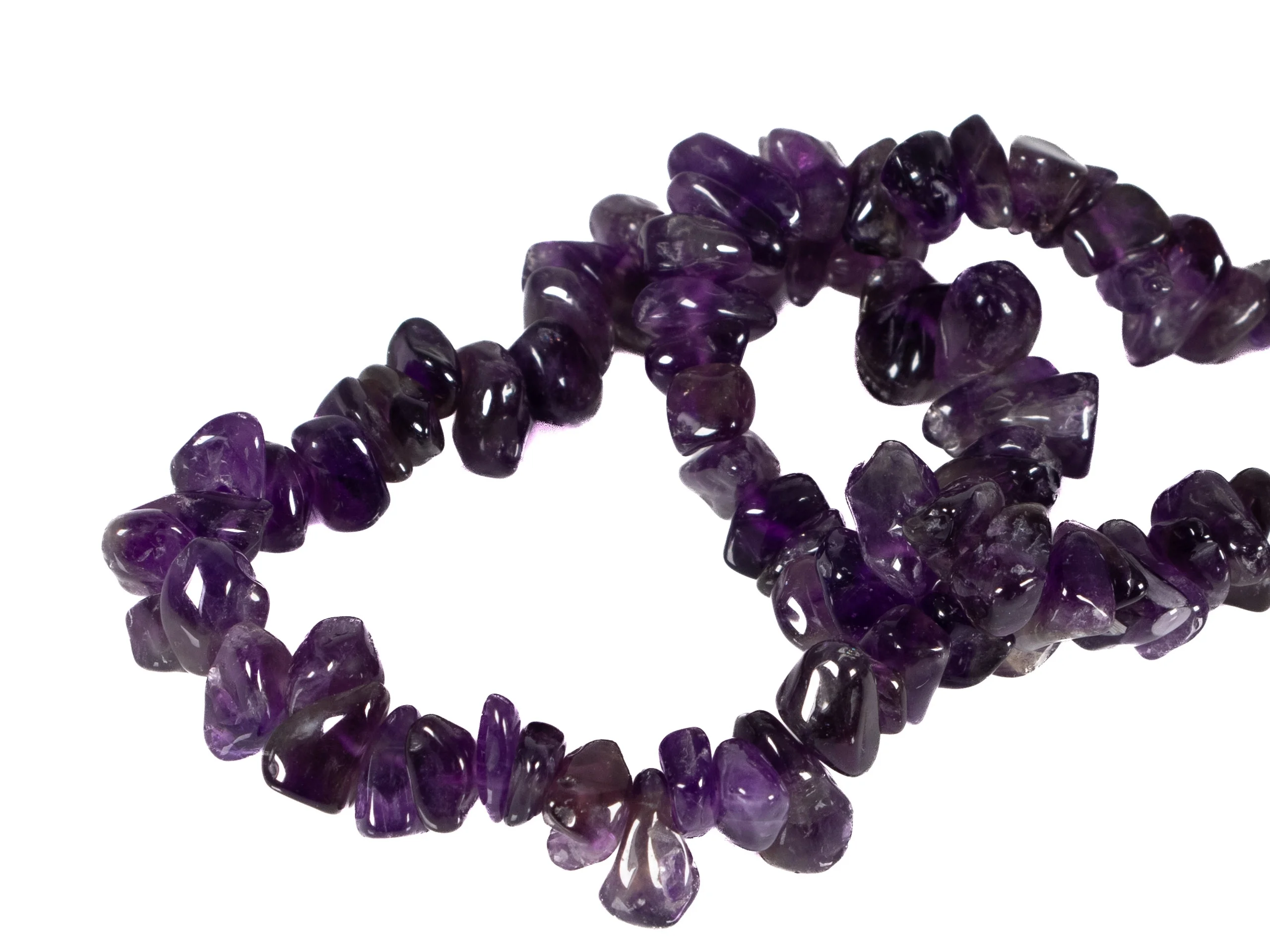 Amethyst chip bracelet