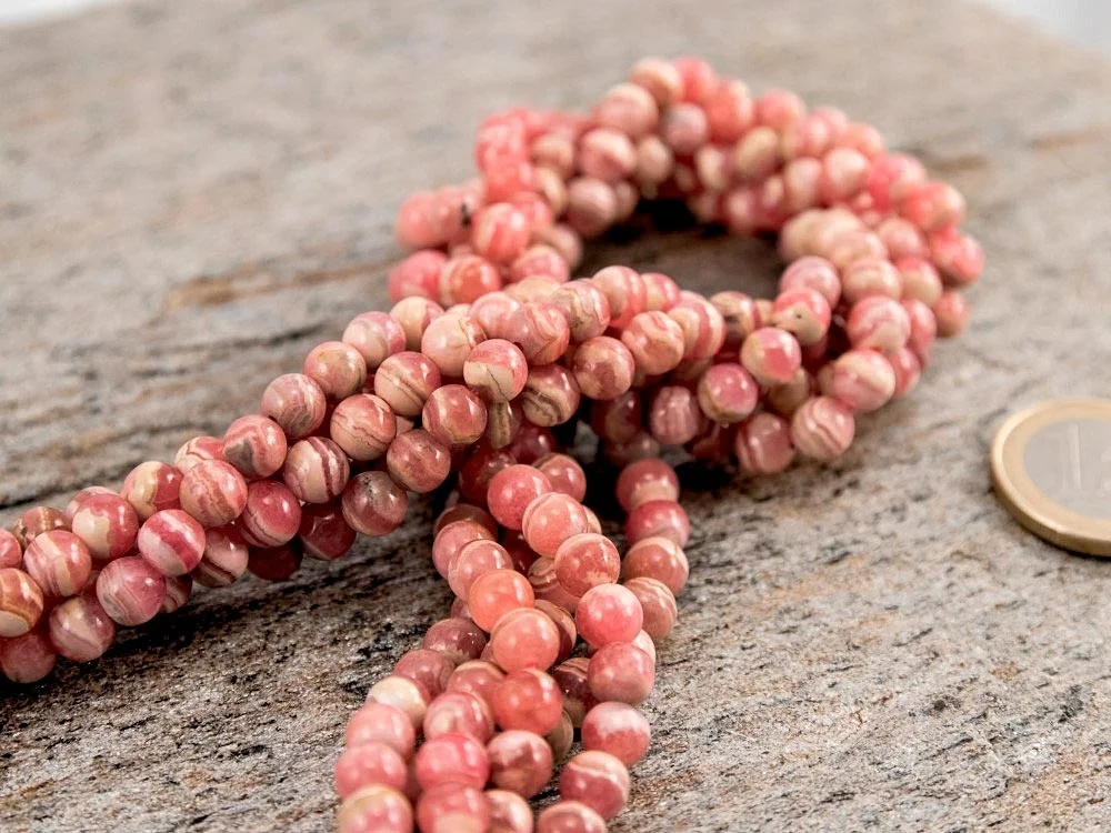 Rhodochrosit 6 mm Kugelkettenstrang