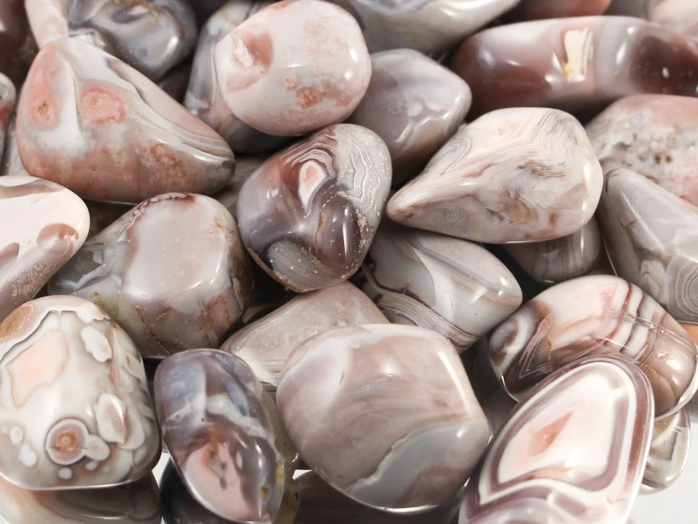 Botswana Achat lachsfarben Trommelsteine 0,5 kg