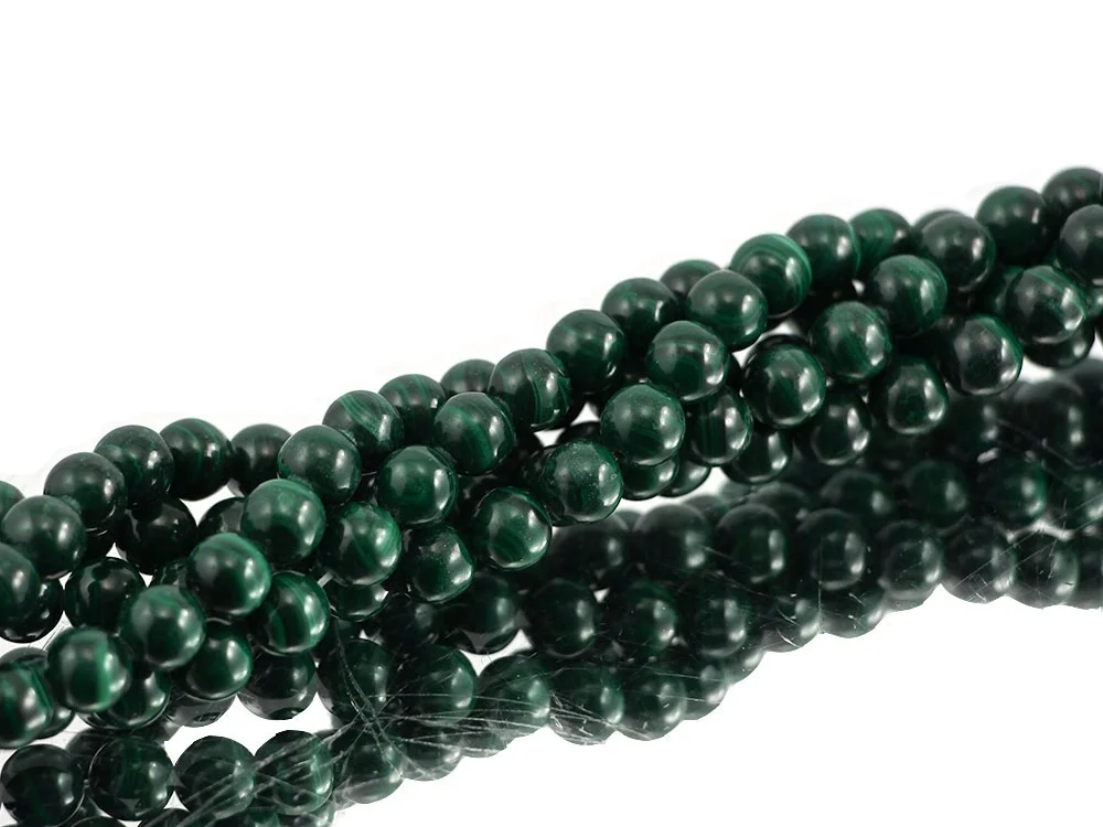 Malachite 8 mm sphere strand**