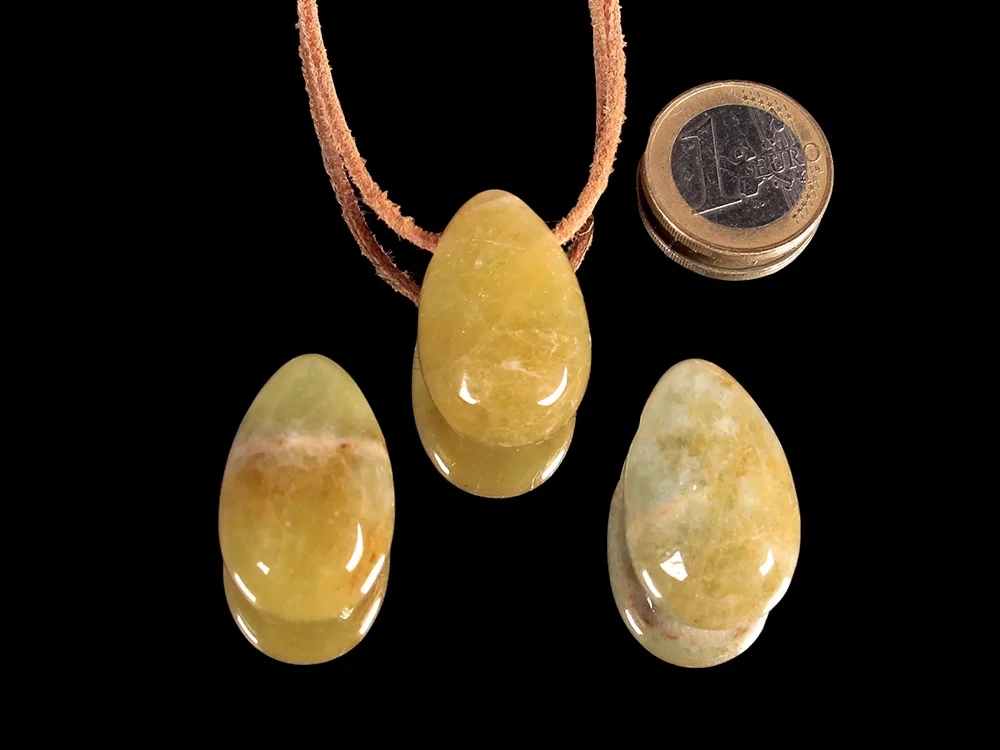 Heliodor teardrop pendant**