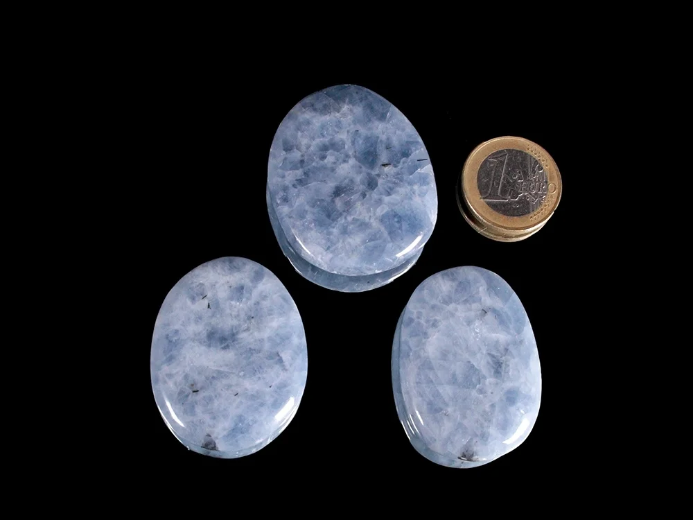 Calcit blau Taschensteine - 1 Stück