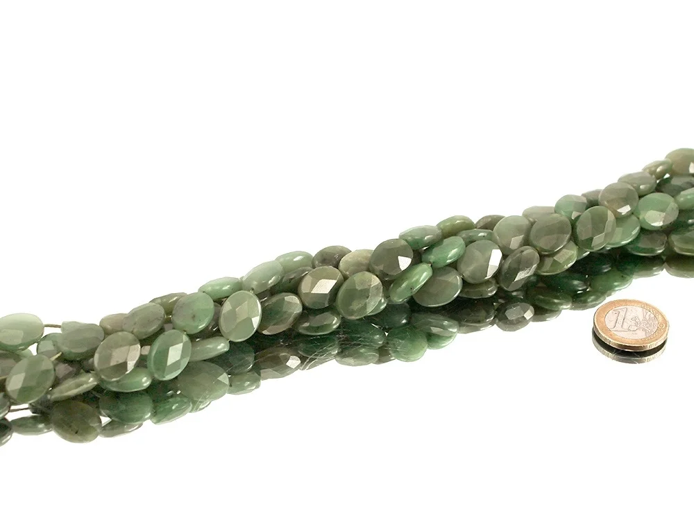 Jade facettiert oval Kettenstrang (Kanada)