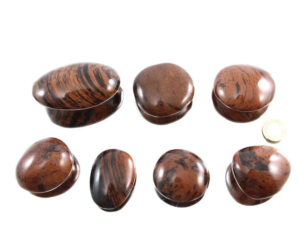 Mahagoniobsidian Pebbles/XL Trommelsteine 0,5 kg