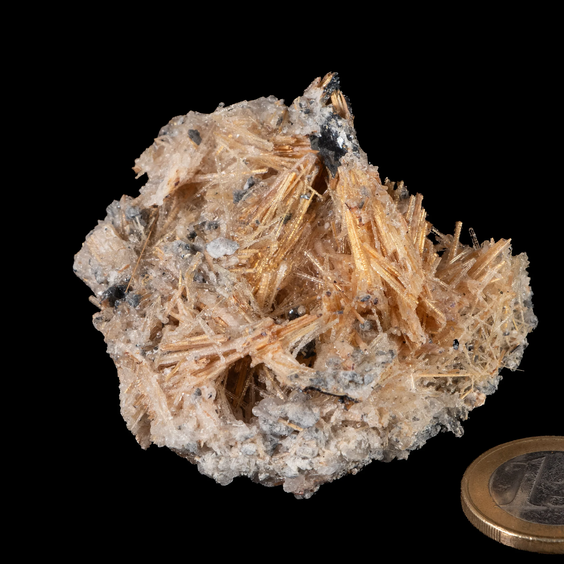 Rutil mit Hyalit Opal