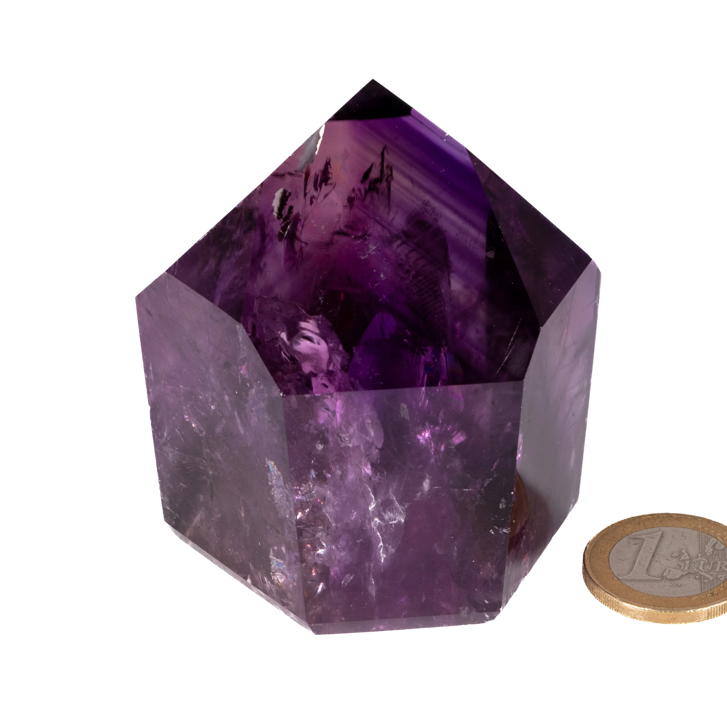 Amethyst crystal point polished AAA