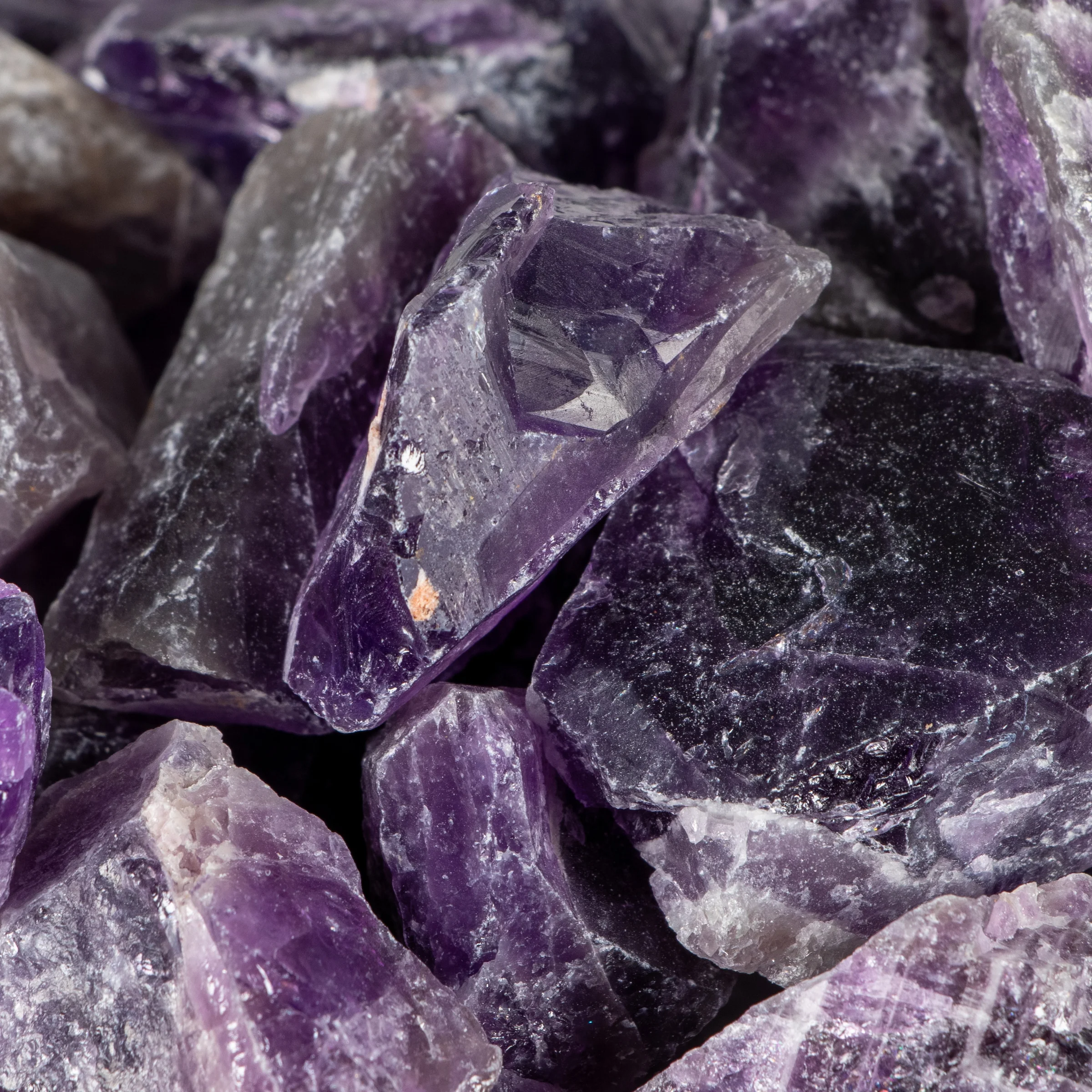Small amethyst rough stones (2-4 cm), 1 kg
