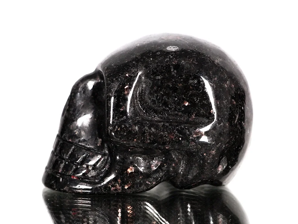 Kristallschädel Bronzit-Gabbro (Coppernite / Indian Nuummite) - 1 Stück