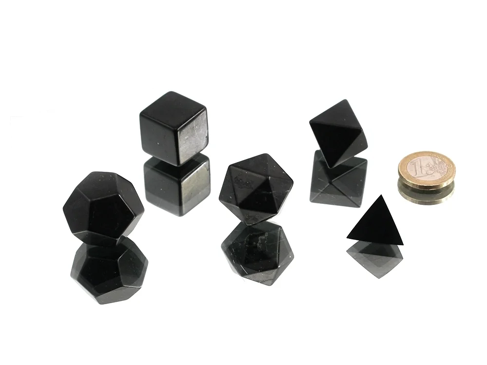 Platonische Körper Set - Schungit