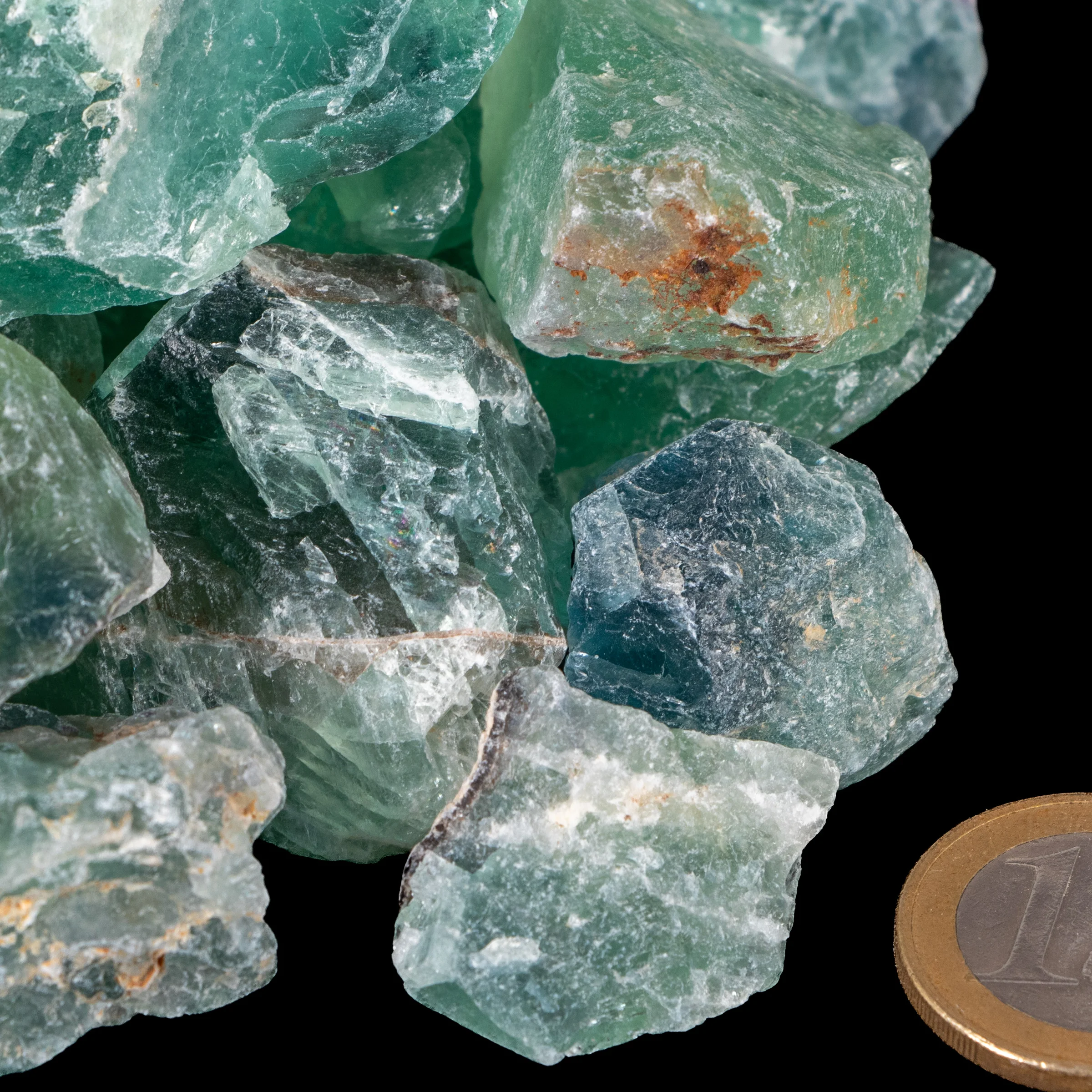 Fluorite small rough stones (1-4 cm) - 1 kg