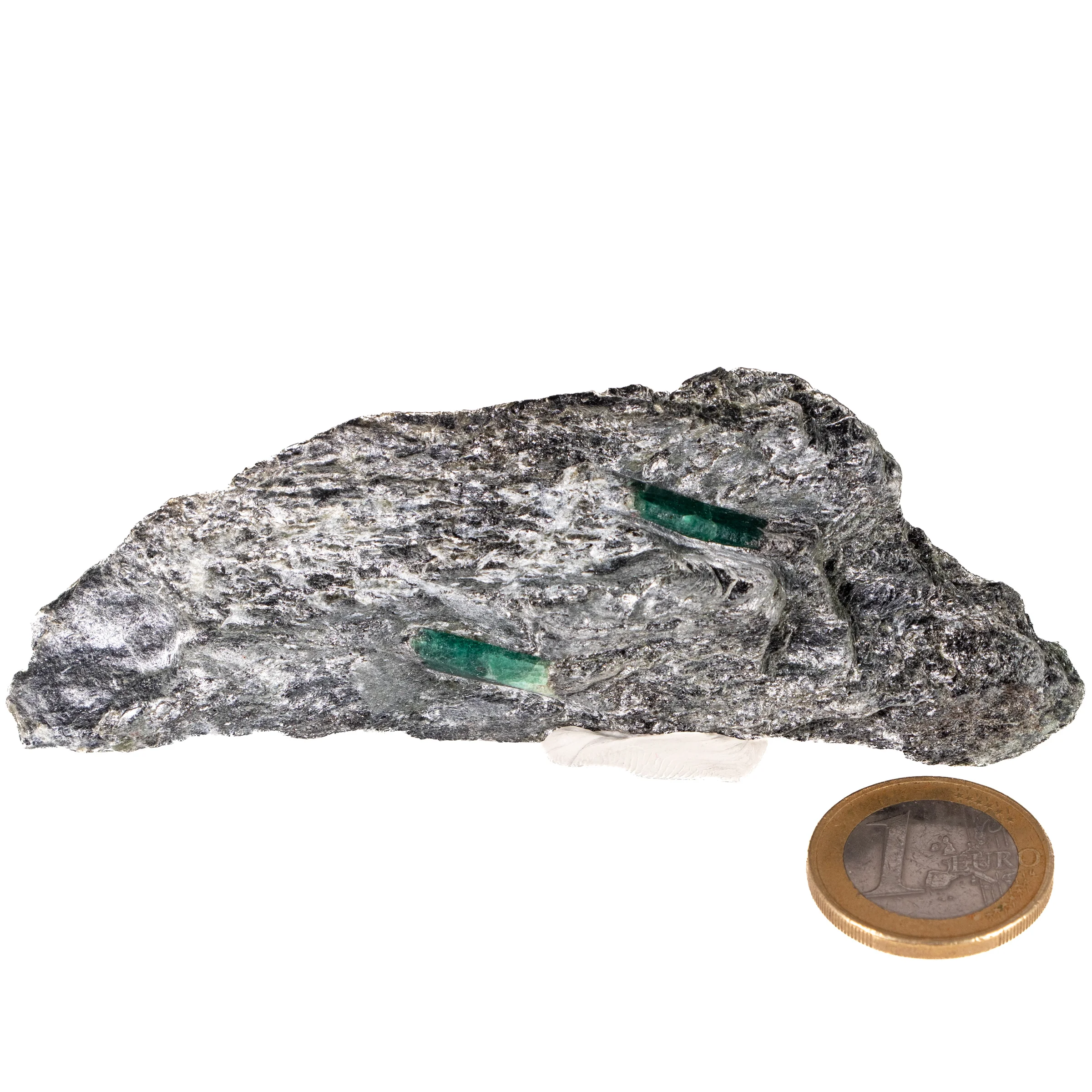 2x Smaragd mit Endflächen Stufe - Habachtal