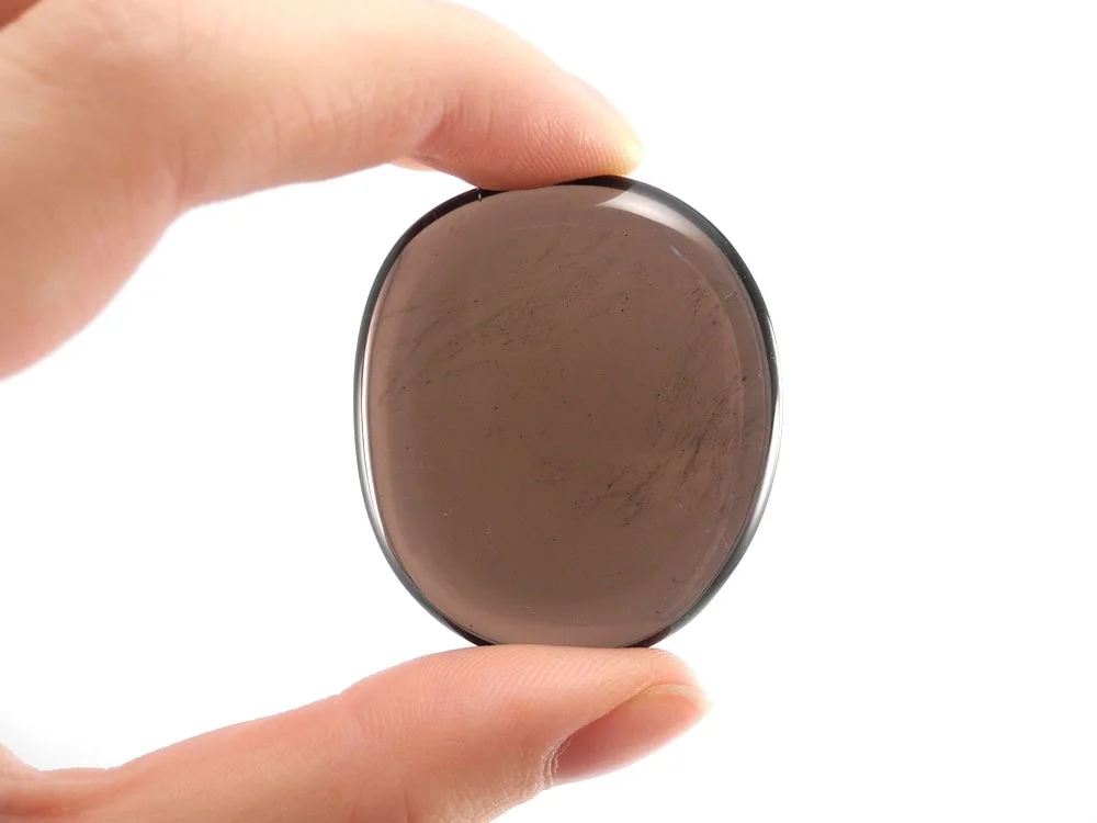 Smoky obsidian pocket stone - 1 piece**