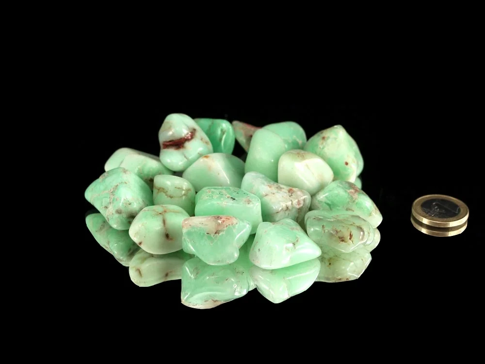 Chrysopras A-Qual. Trommelsteine 0,5 kg